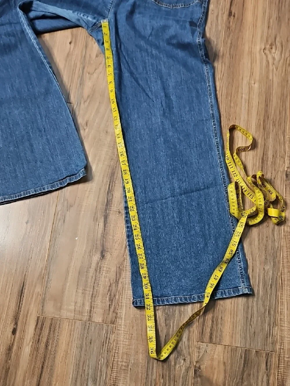 Jones New York Classic Women's Wide-Leg Jeans in Dark Blue Stretch 16